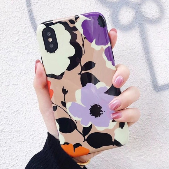 Accessories - NEW iPhone X/XS Purple Pink Spring Floral Case